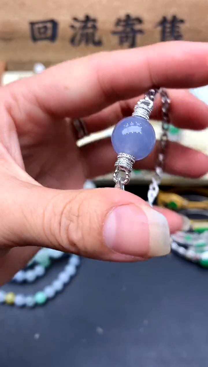 【闪购商品】翡翠手镯18K金镶嵌652-中国好珍宝