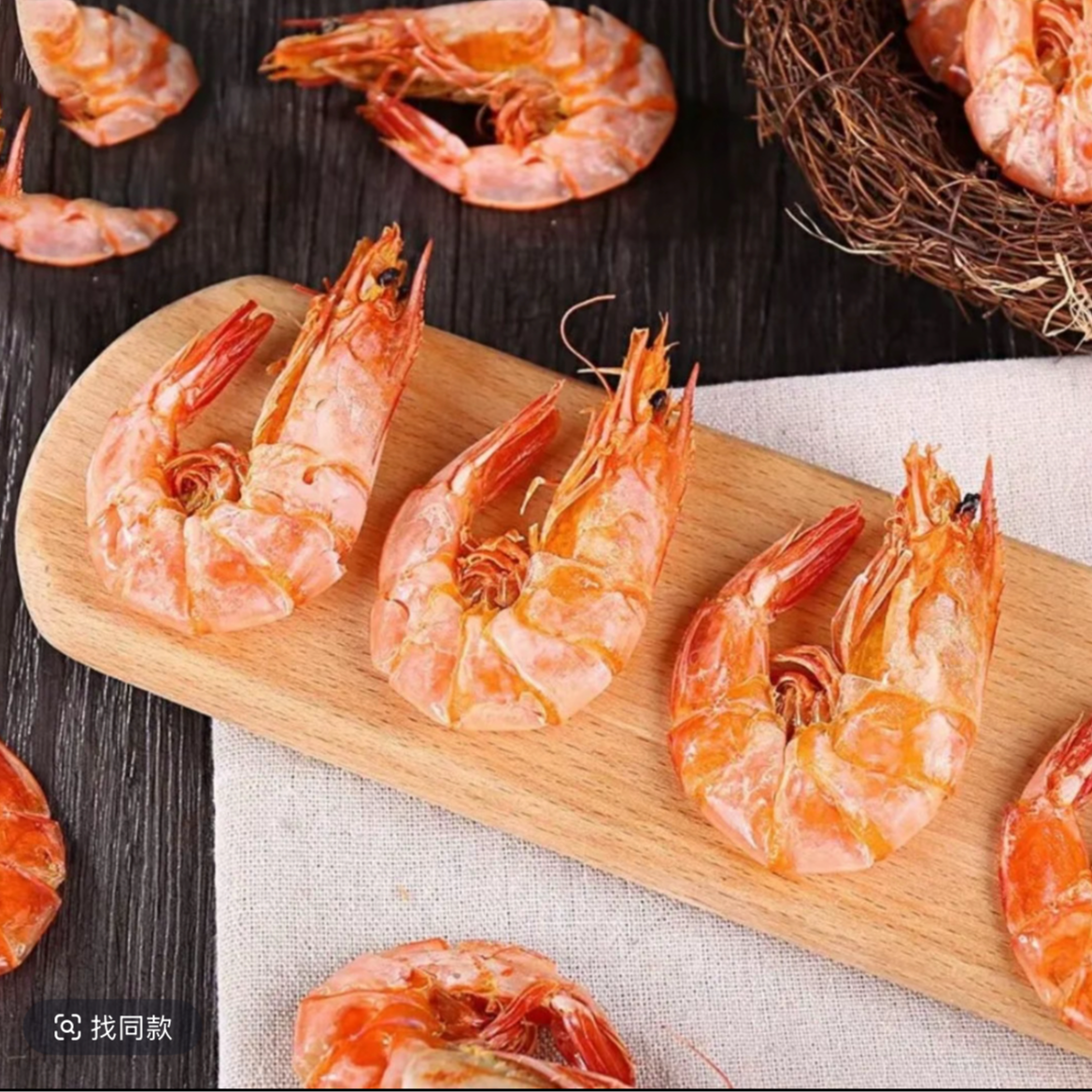 【立秋开吃节一霏 】即食无盐低温烤虾干 250g/包65只左右/包共四包