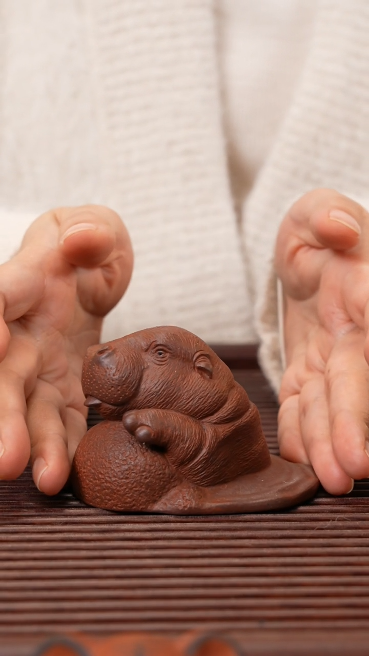 【闪购商品】紫砂茶宠河马宝宝