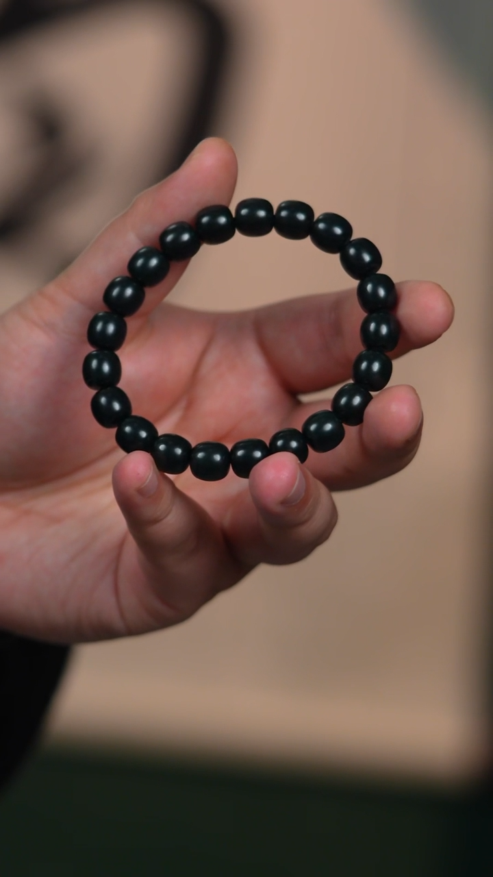 未镶嵌手链和田玉10mm羊脂级塔青