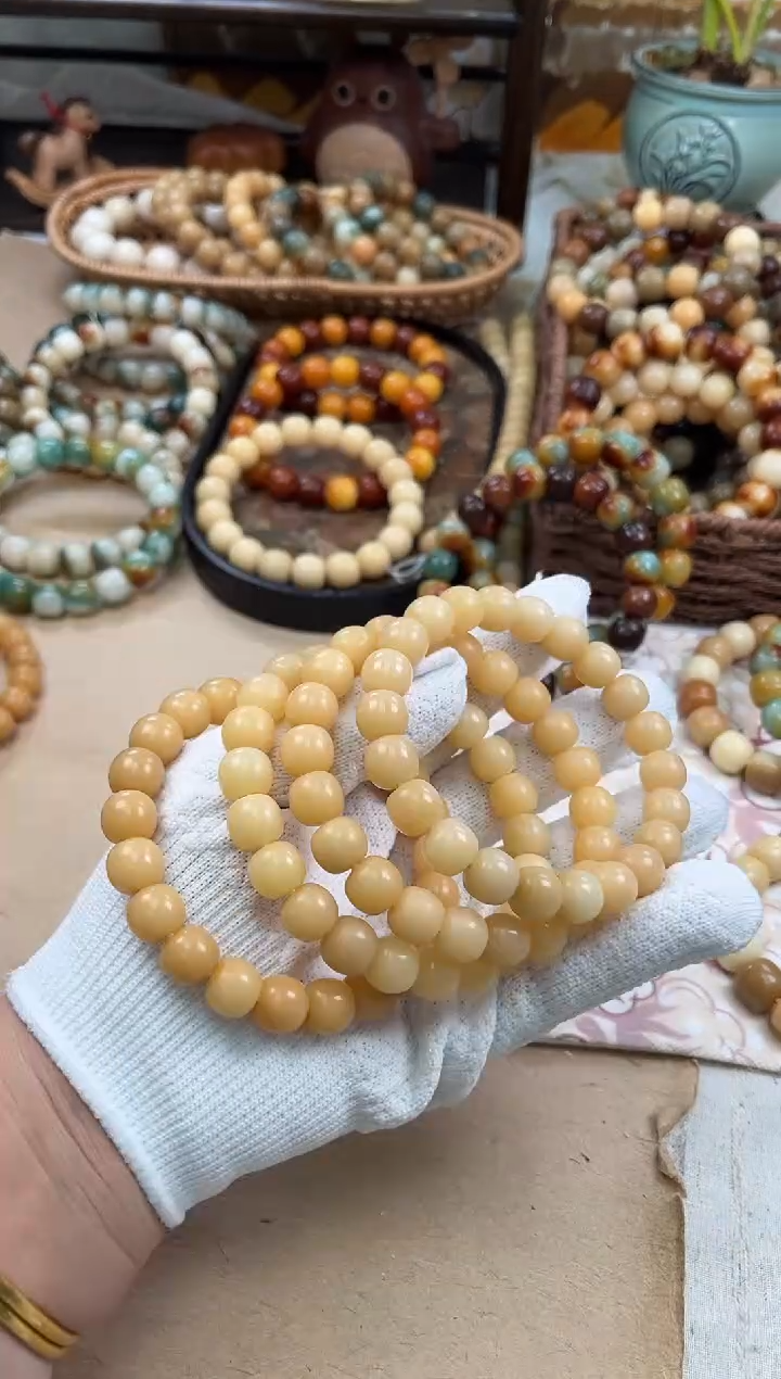 手串菩提根/象牙果a848 卡12 干磨天然瑕疵