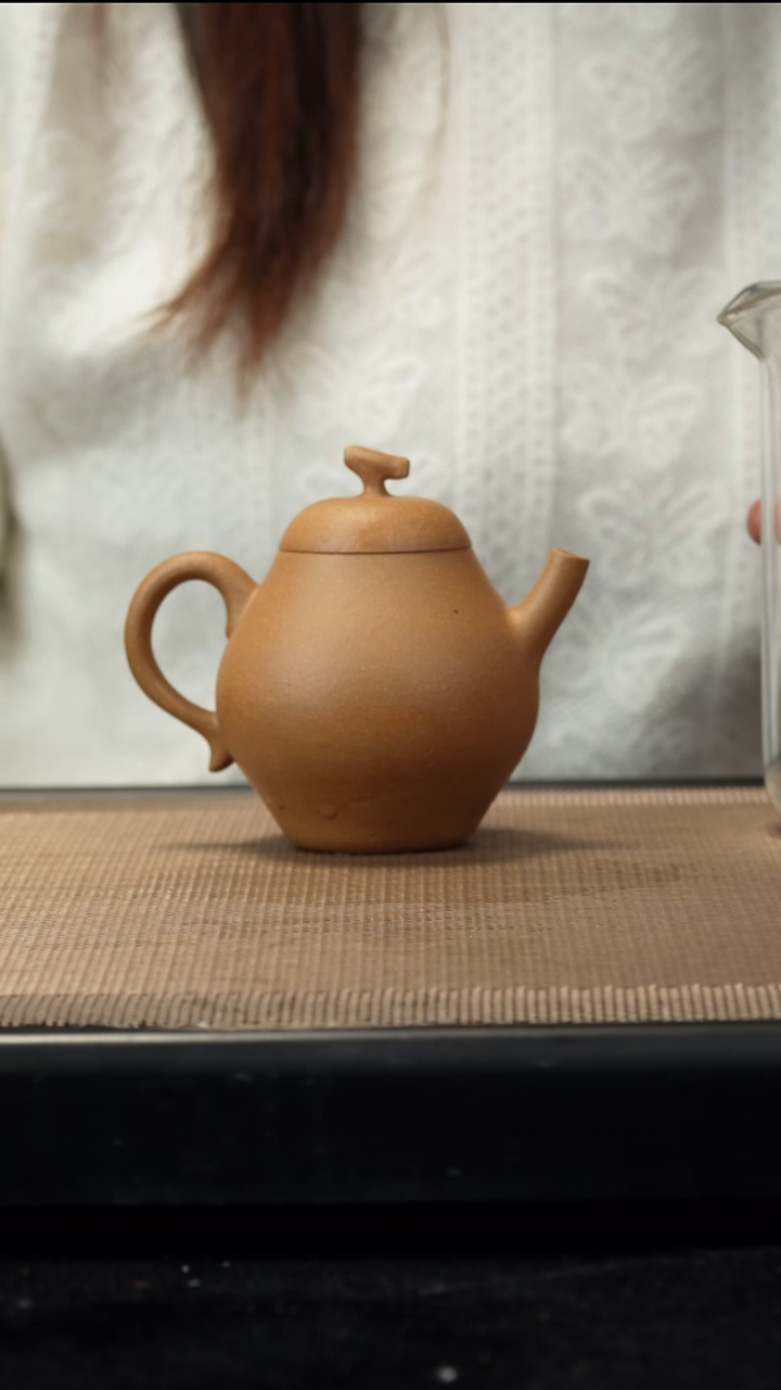 紫砂茶盏老段泥茄瓜160CC