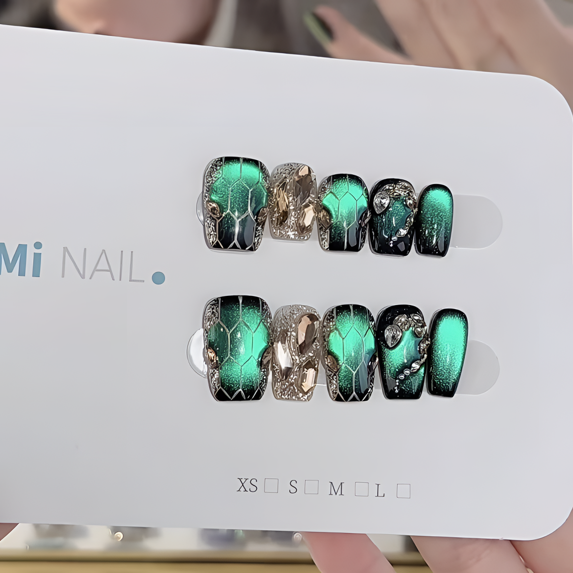 设计师专款【灵蛇2.0】纯手工水晶轻奢穿戴甲