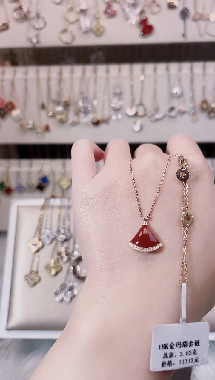 【闪购商品】钻石颈饰18K金镶嵌18K金镶嵌钻石 K玫 