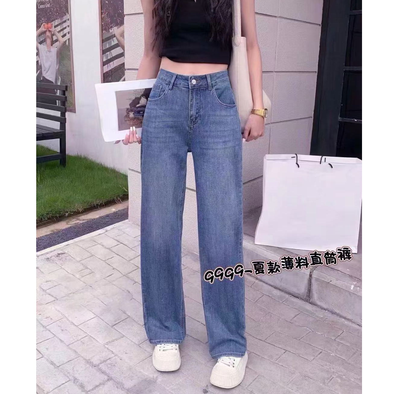 K1199蓝夏款薄料直筒牛仔裤9999