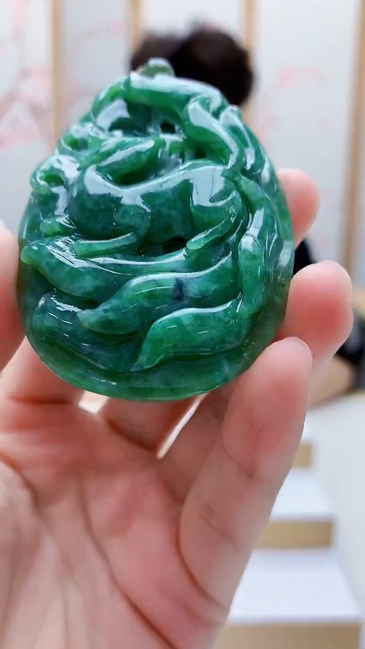 未镶嵌定制翡翠5140lr-毛货挂件7