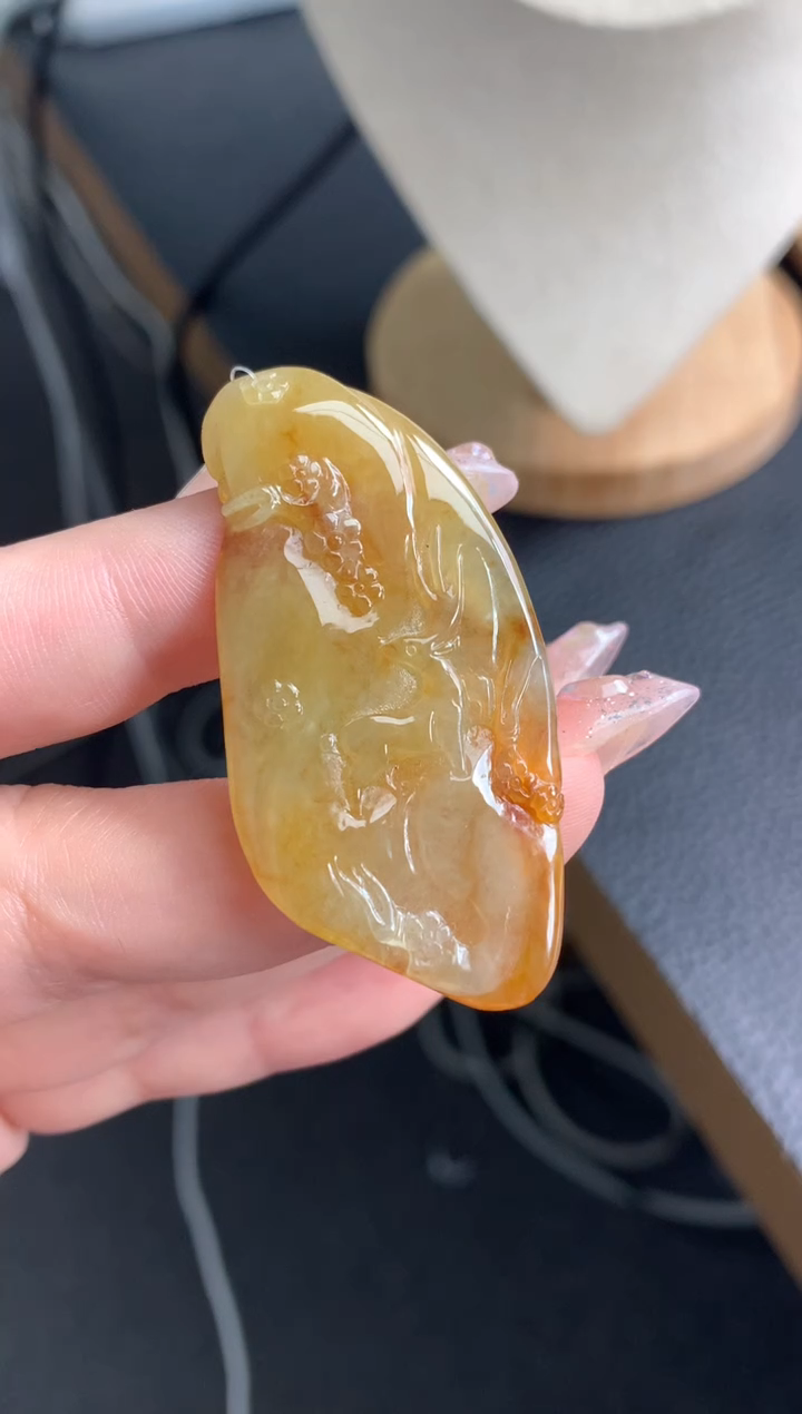 【闪购商品】定制翡翠未镶嵌鹿牌