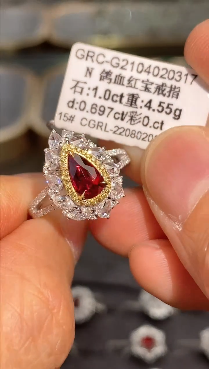 【闪购商品】红宝石戒指18K金镶嵌1.0ct/新年开工价