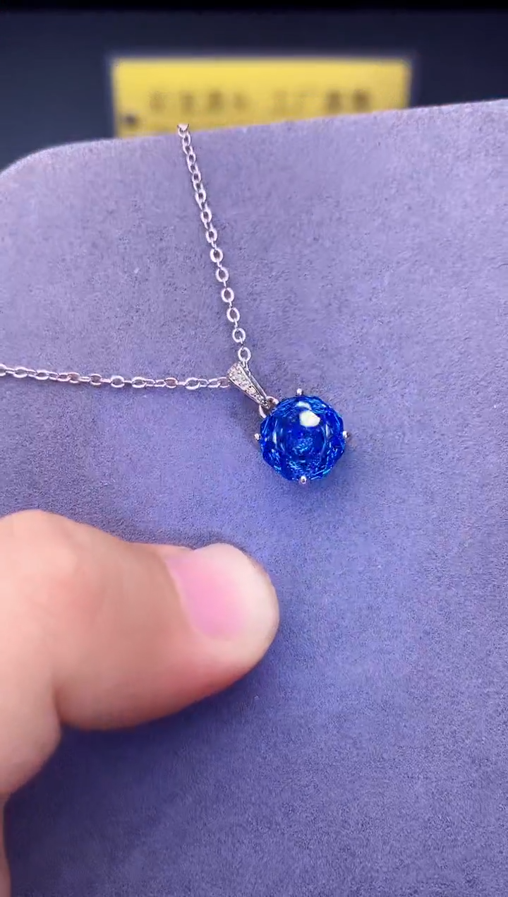 颈饰托帕石银S925镶嵌00000