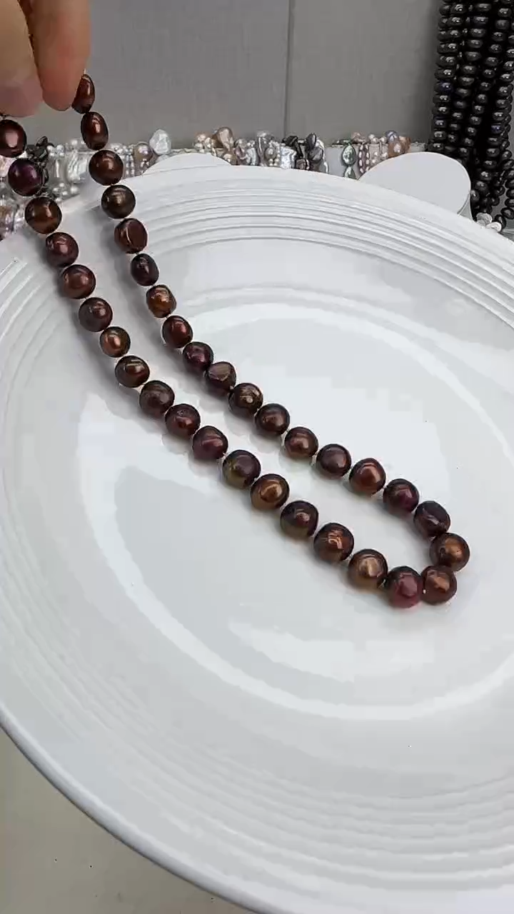 项链银S925镶嵌淡水珍珠1