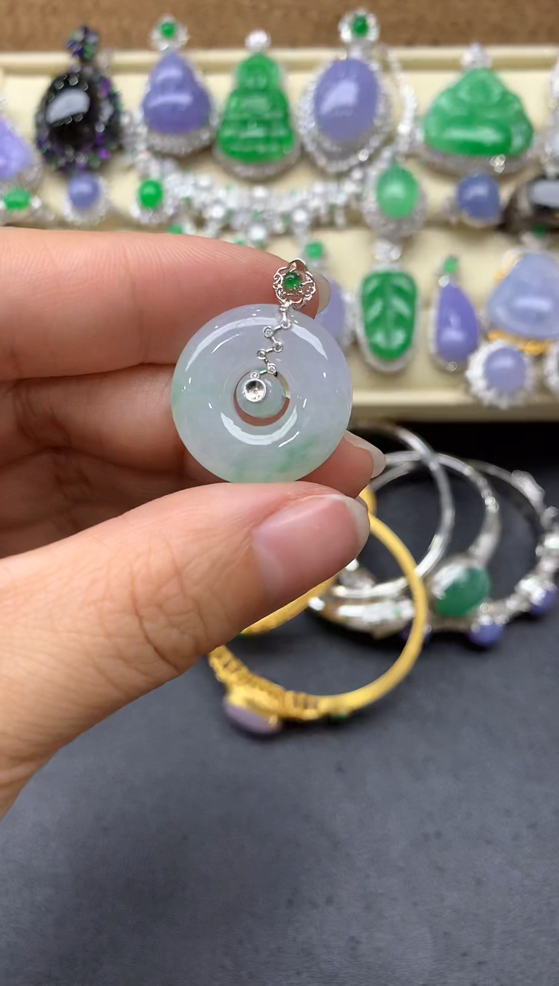 【闪购商品】翡翠颈饰18K金镶嵌182-中国好珍宝