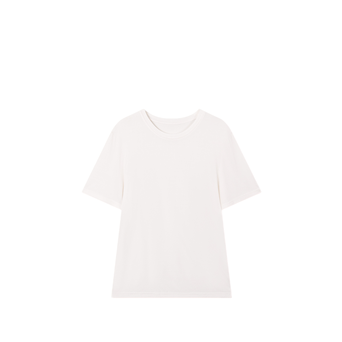 新款透气桑蚕丝圆领简约短袖T恤夏季 184