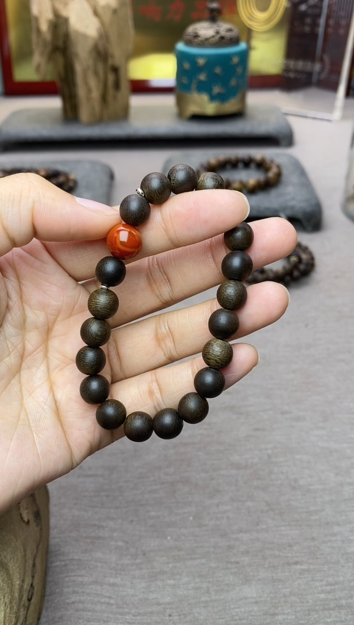 【闪购商品】沉香手串单圈越南芽庄白棋楠0.8 沉水