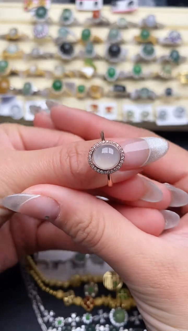 【闪购商品】翡翠戒指银S925镶嵌11111111+3