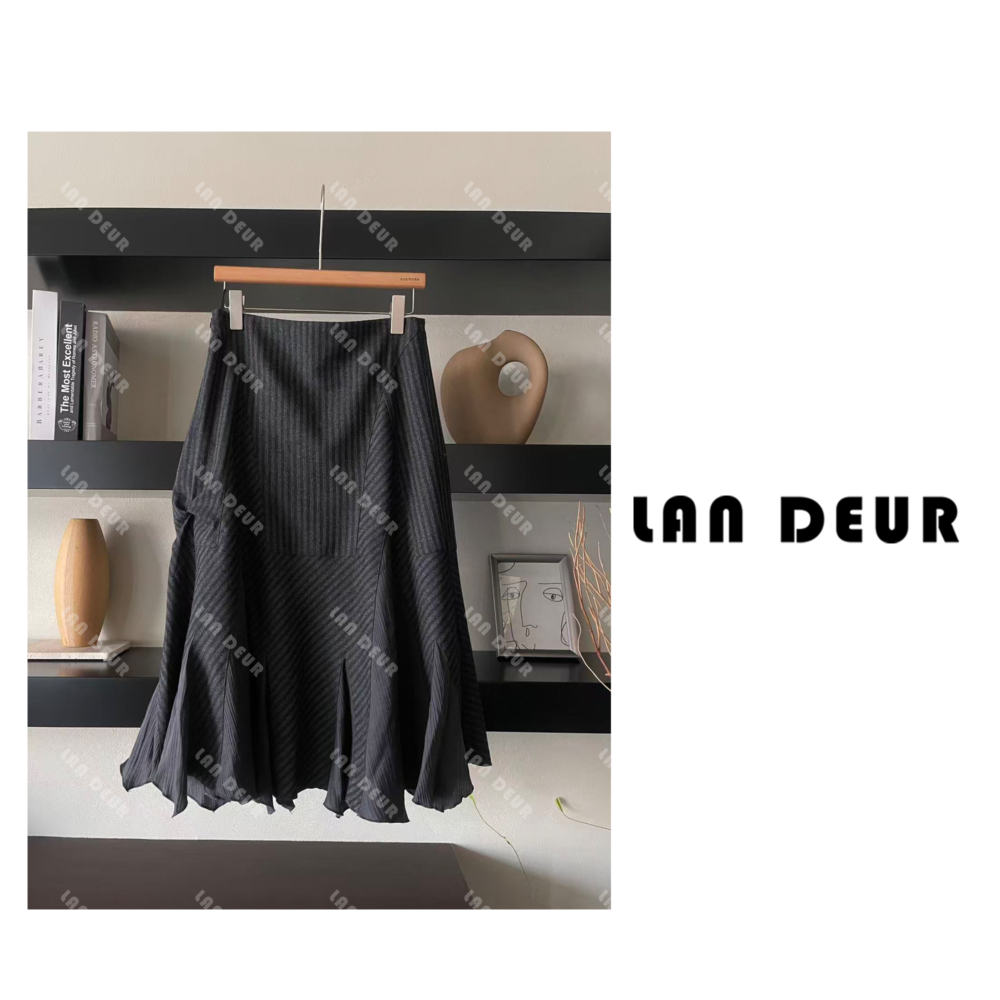 【暮色温柔】羊毛莱赛尔小众时尚气质显瘦不规则半身裙子女