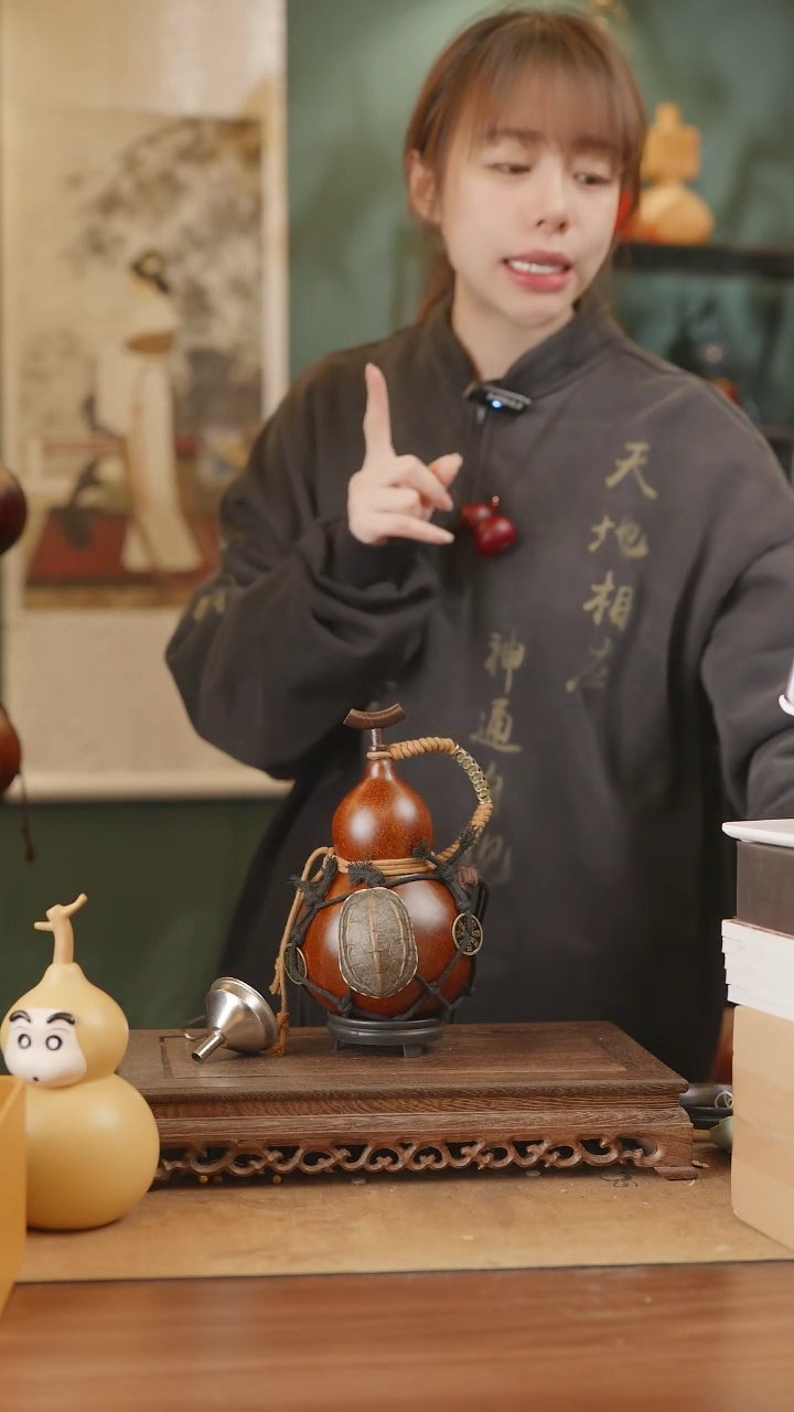 【闪购商品】43号精品天然大漆工艺防渗内胆酒葫芦~