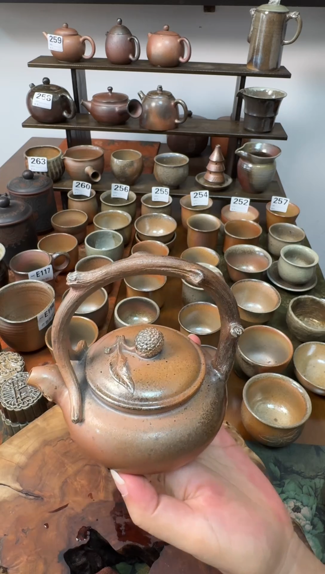 坭兴陶越****y柴烧提梁壶