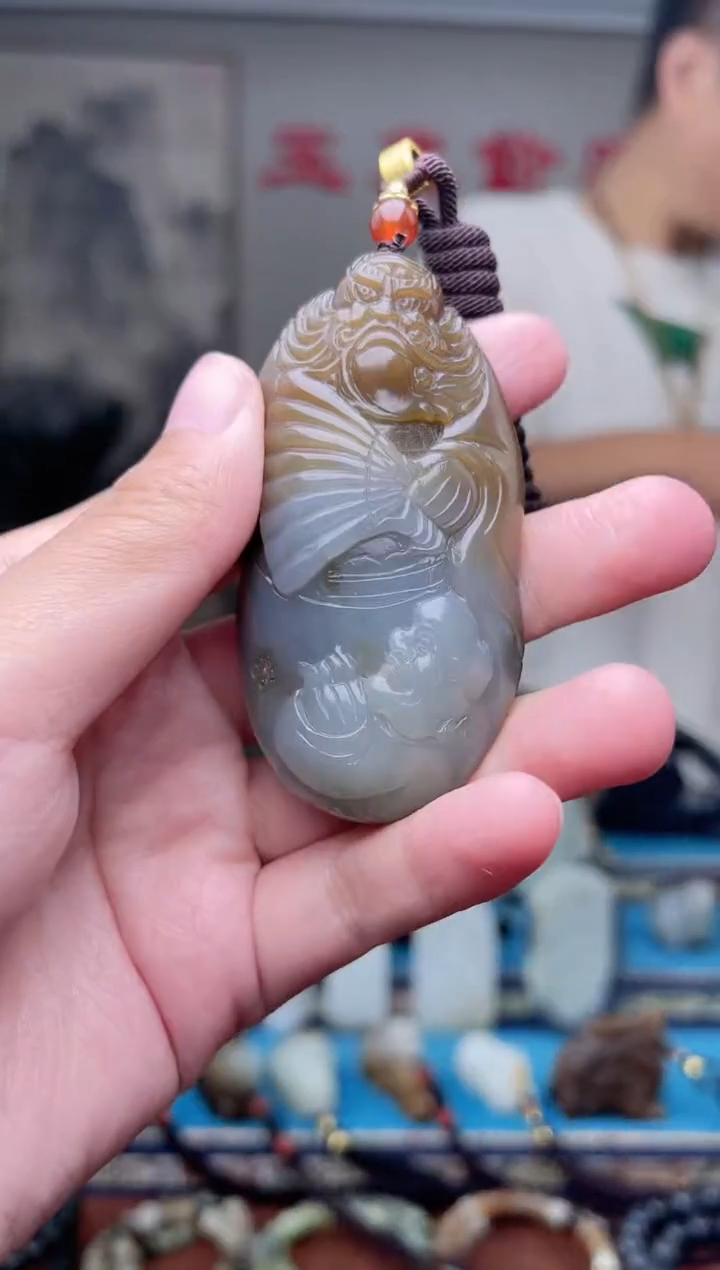 和田玉未镶嵌挂件1