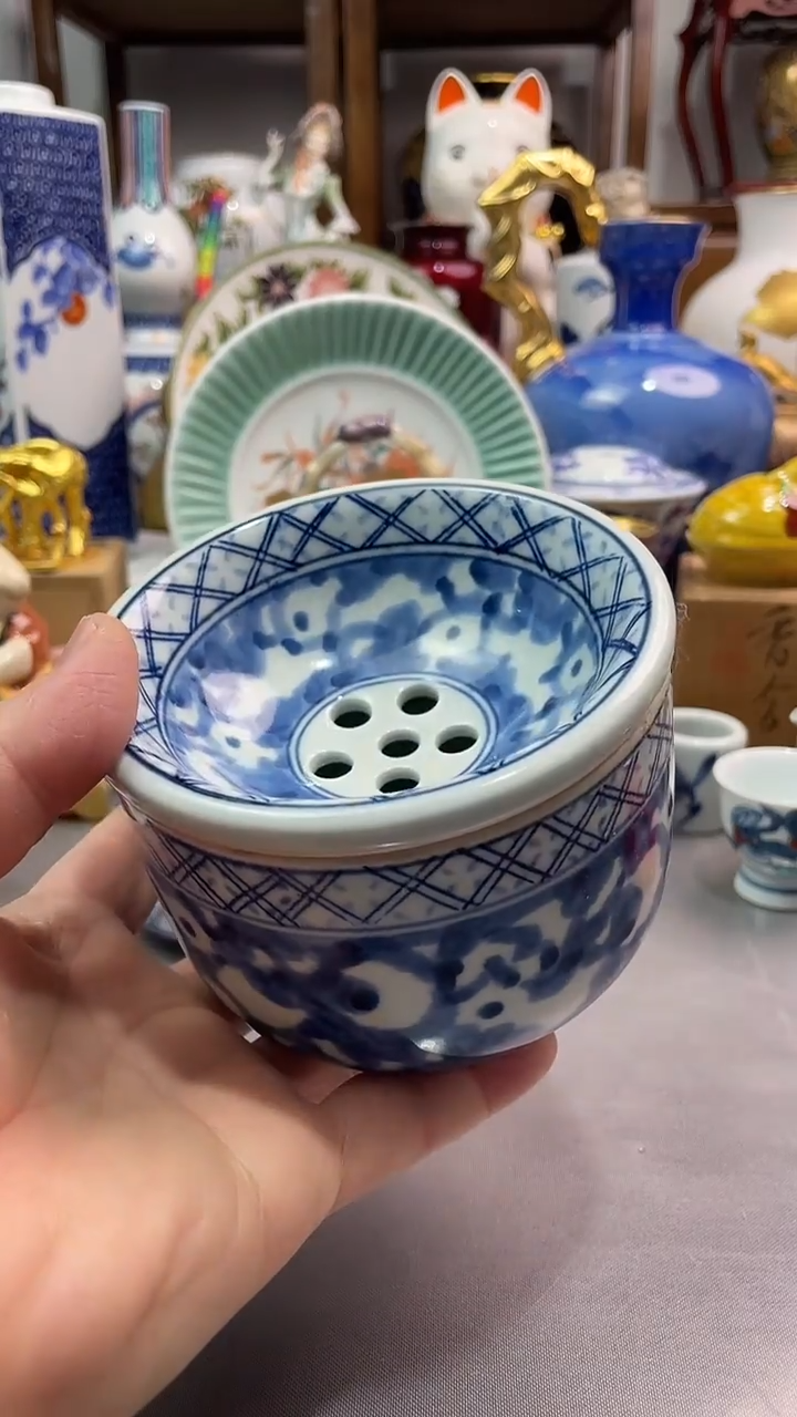 瓷片其泉青花建水