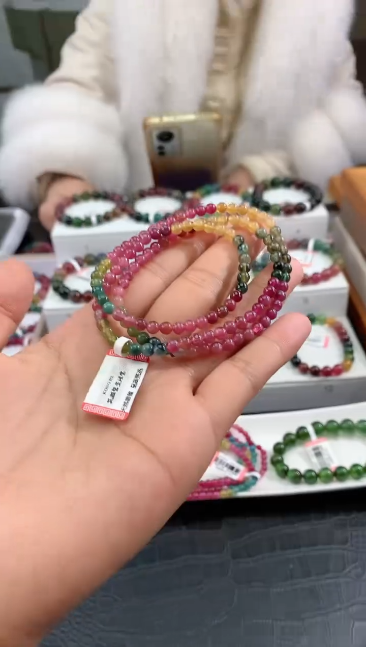 【闪购商品】碧玺手串未镶嵌多样性发一条