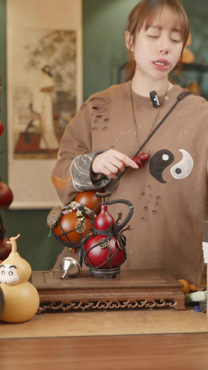 【闪购商品】106号精品天然大漆工艺防渗内胆酒葫芦~