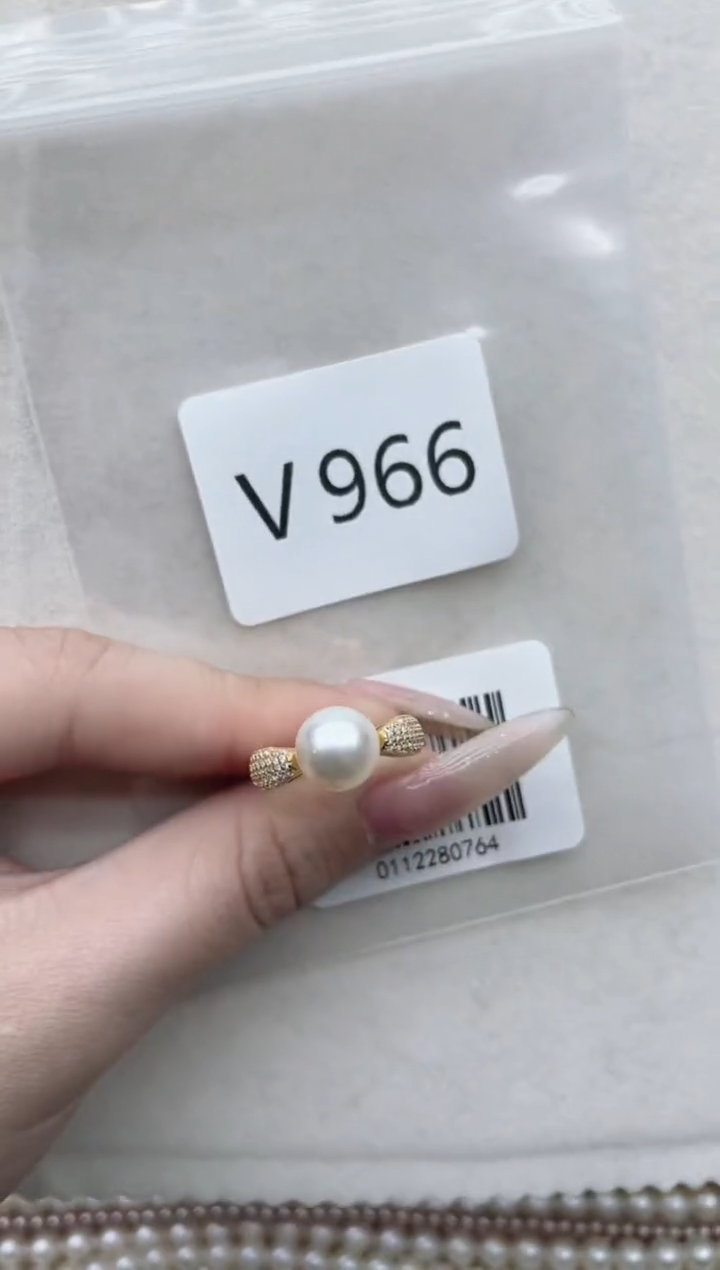 【闪购商品】海水珍珠戒指银S925镶嵌V966