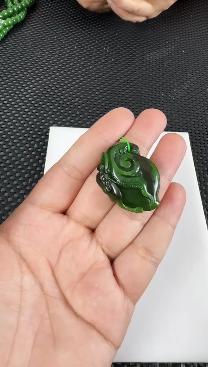 【闪购商品】和田玉（碧玉）吊坠未镶嵌福寿如意俄七红皮
