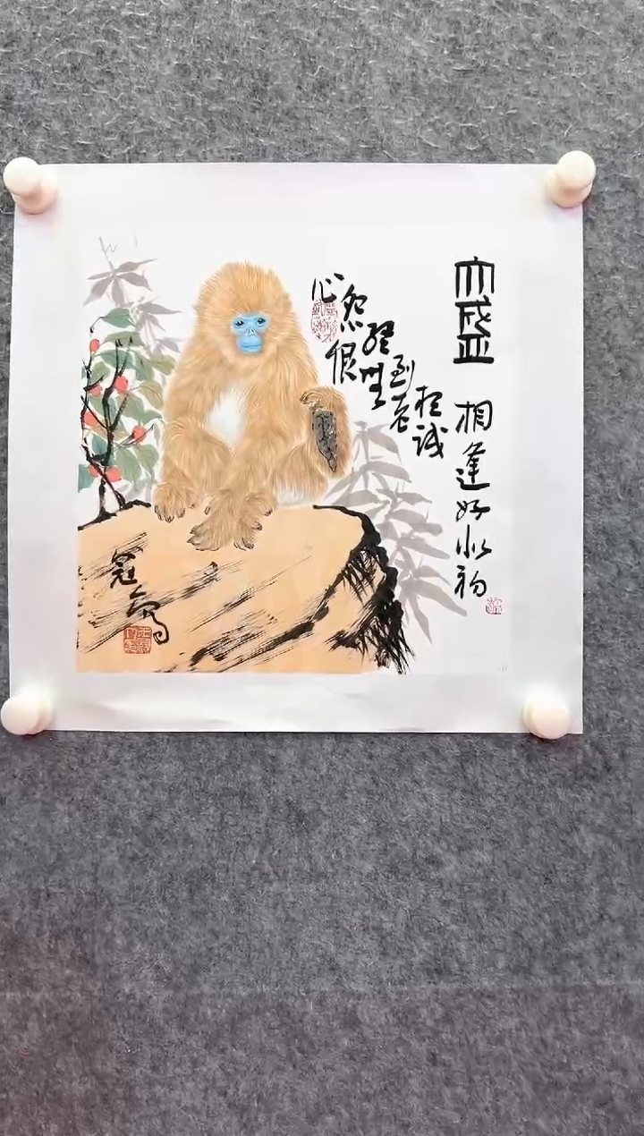 【闪购商品】绘画王冠人-1平尺-工笔国画
