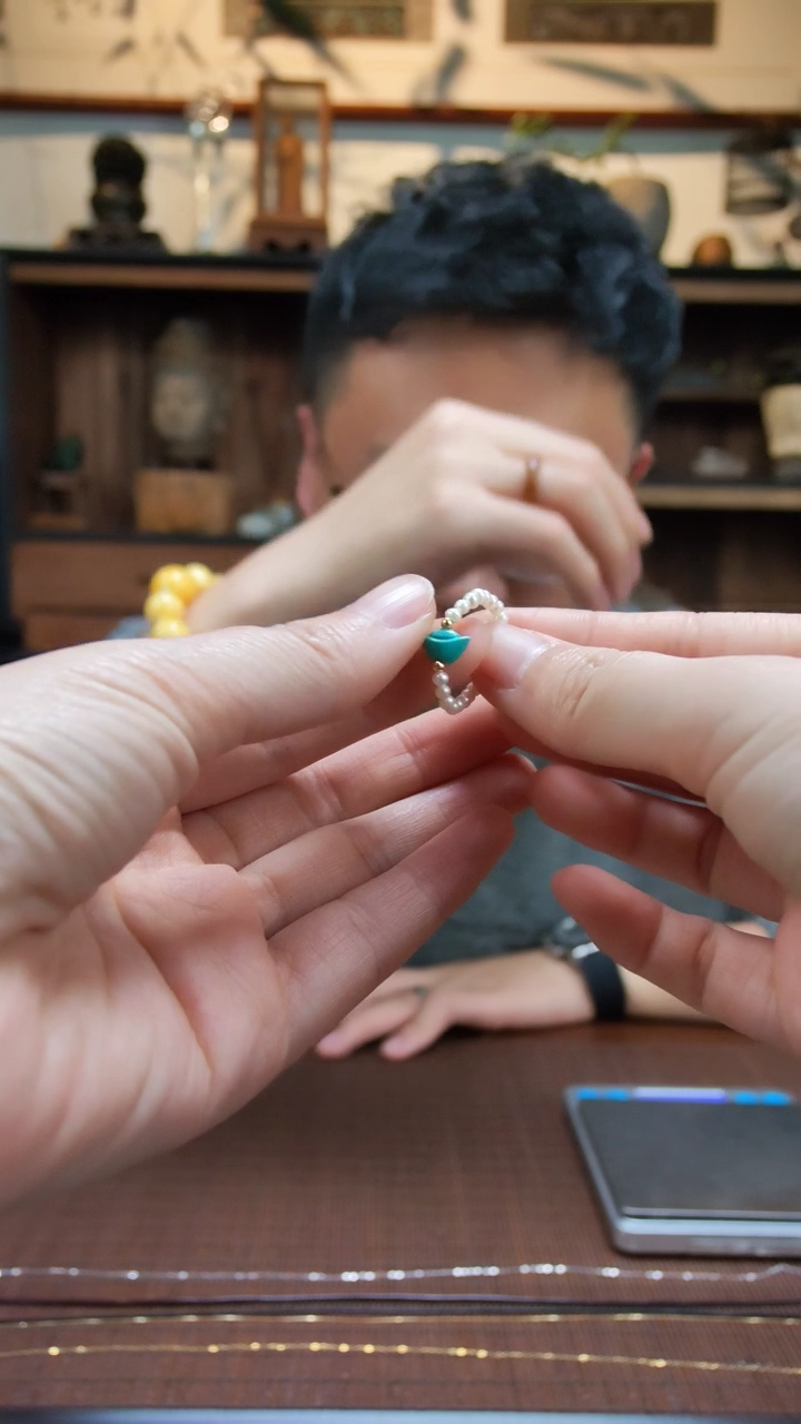 【闪购商品】淡水珍珠戒指银S925镶嵌珍珠戒指ZD多样性发其一