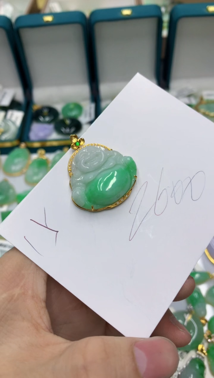 【闪购商品】翡翠颈饰18K金镶嵌1111111111