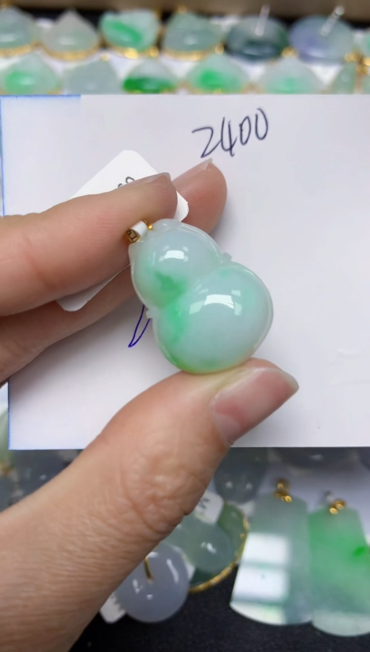 【闪购商品】翡翠颈饰18K金镶嵌 天然翡翠A货