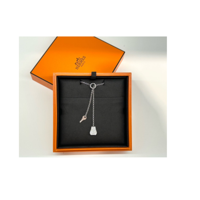 全新未使用 Hermes/爱马仕 【小花念念】项链 满钻 18K白金