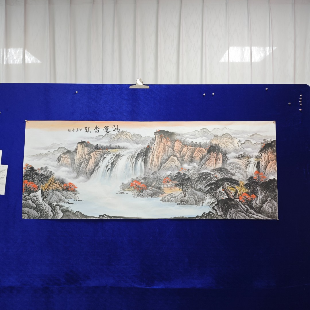 鸿运当头z李鲤手绘作品画芯尺寸小红180cm*70cm