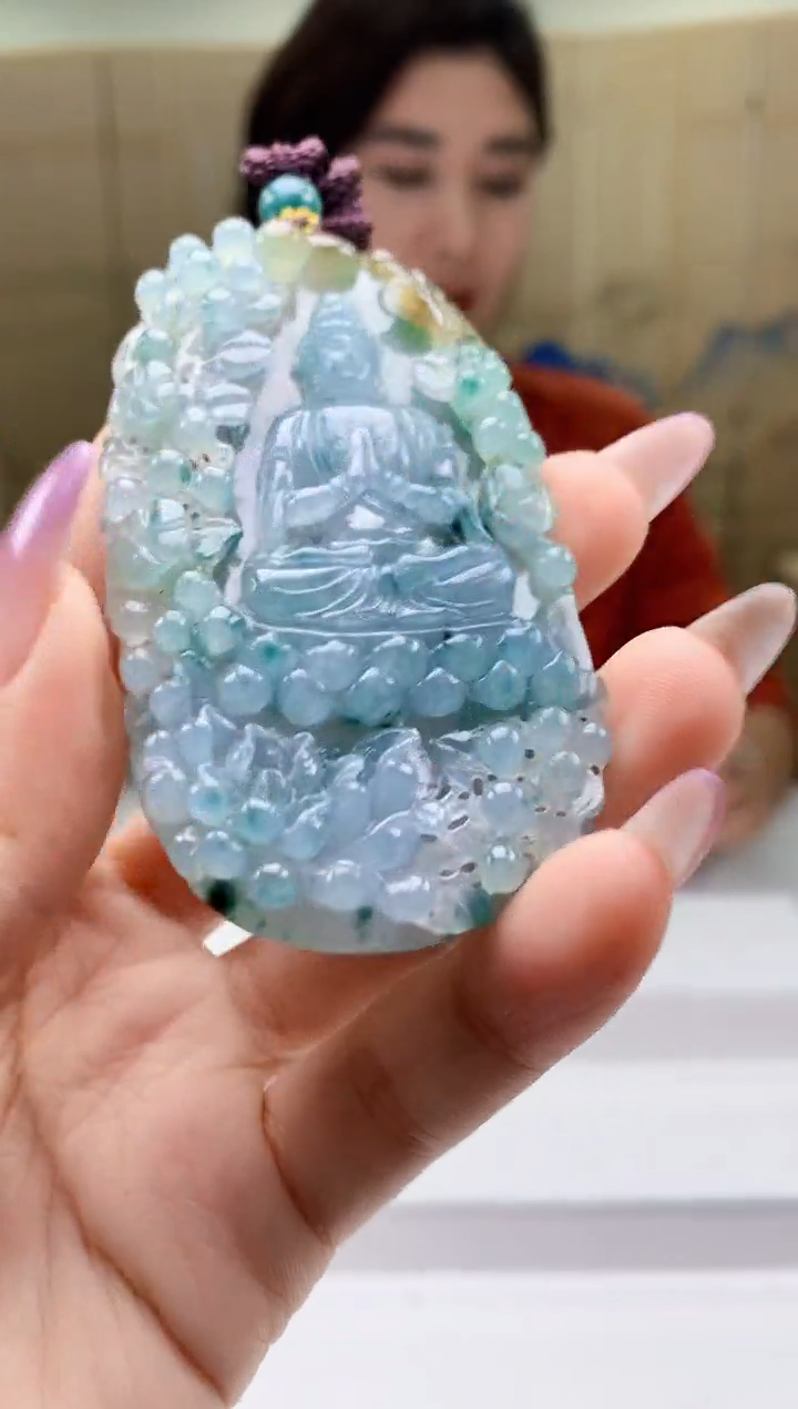 【闪购商品】定制翡翠未镶嵌4829ty-毛货挂件61