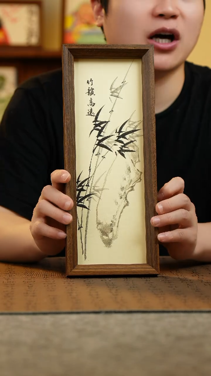 国画12.5*31.5纯手绘国风国画摆台