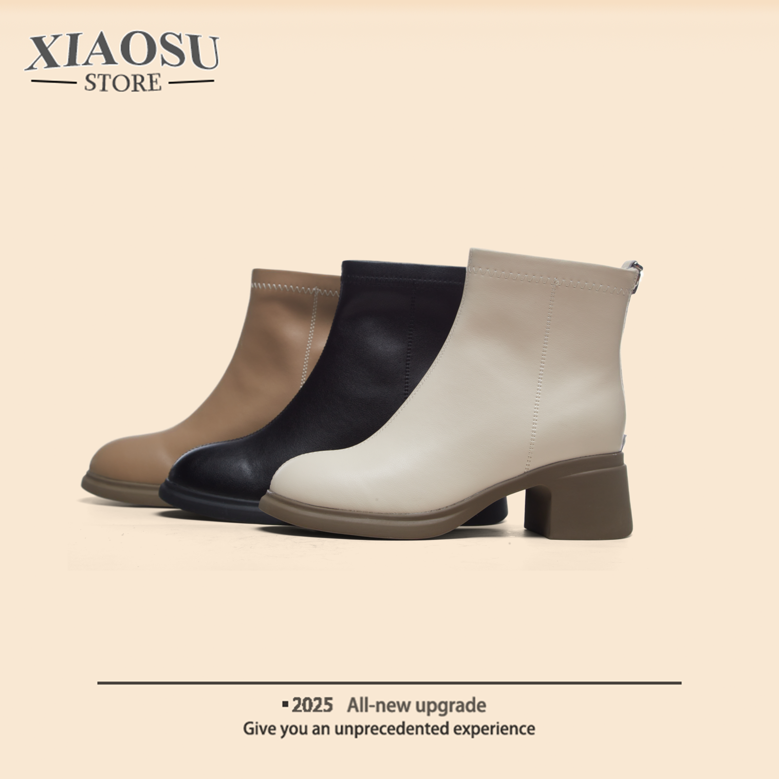 冬季新款韩版百搭女士休闲马丁靴厚底增高瘦瘦靴子 X 1039