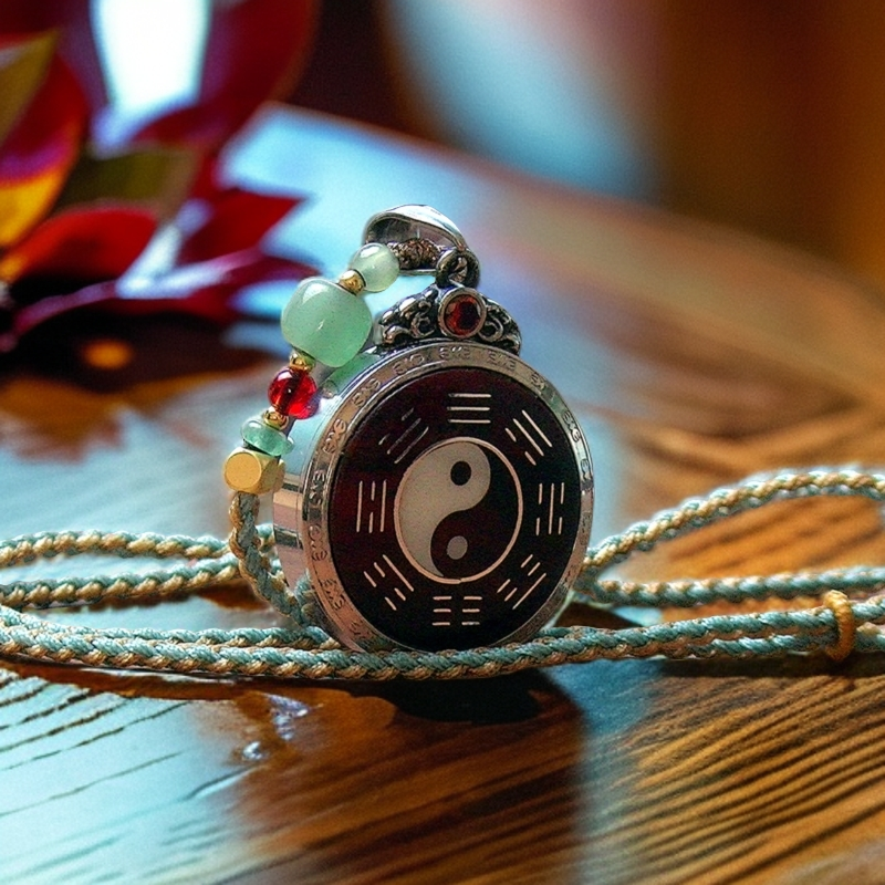 木质吊坠嘎乌盒项链男女高端小叶紫檀纯手工银丝镶嵌朱砂吊坠