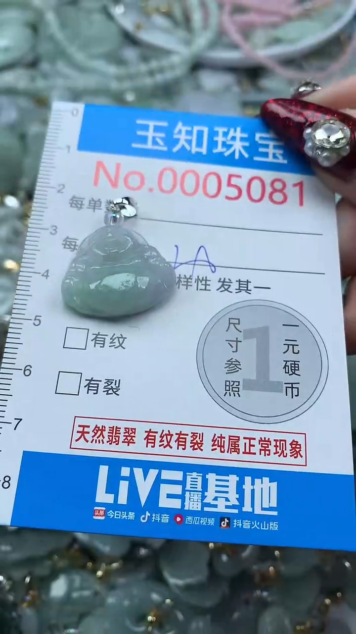 吊坠(不含链)未镶嵌翡翠5081