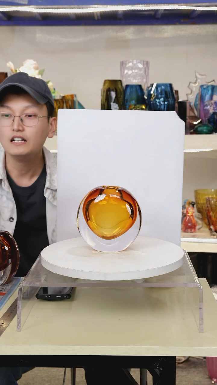 高、13琉璃花瓶果盘摆件微瑕福利