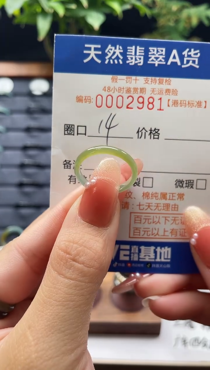 翡翠未镶嵌戒指天然翡翠戒指2981
