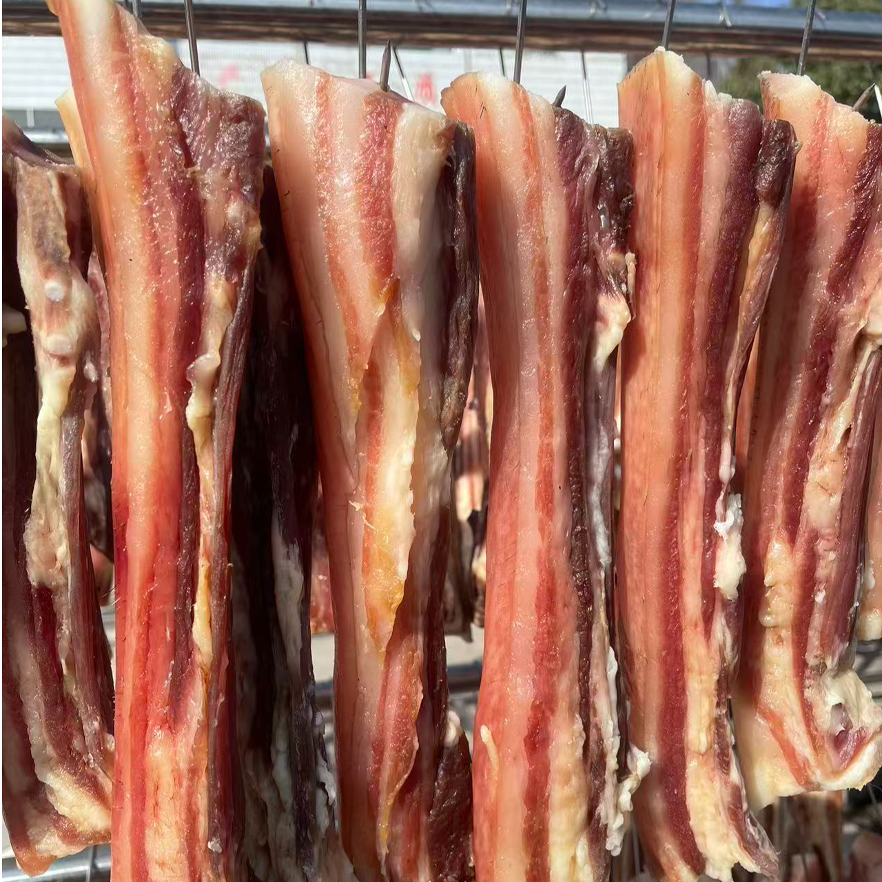 精品五花肉大别山农家新鲜腌制风干土猪咸肉土特产风味正宗家乡味