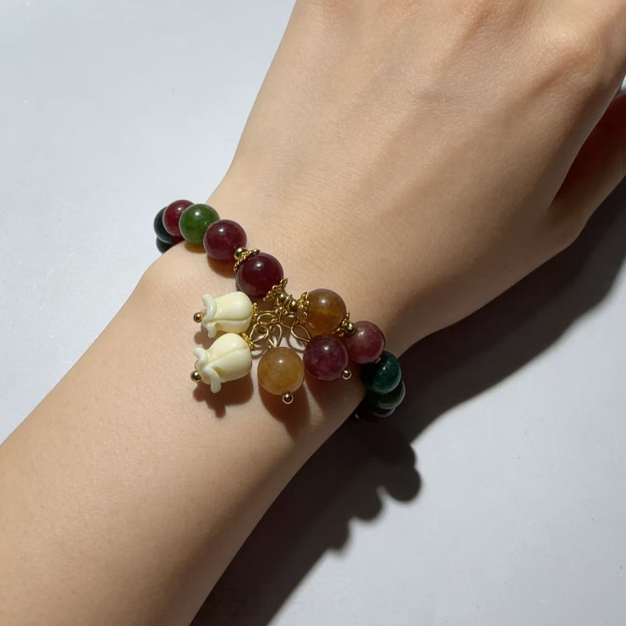 122801老矿碧玺DIY手串 多样性发其一