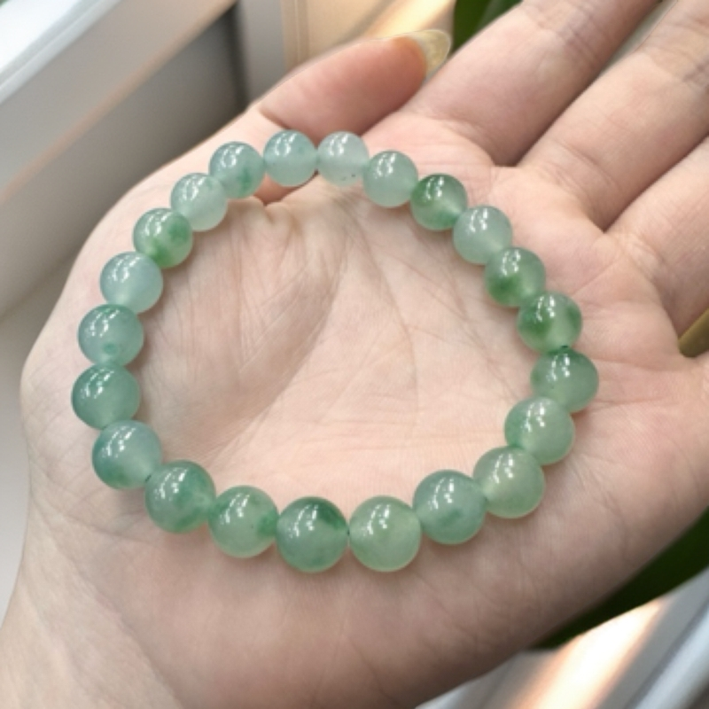 高品质冰飘花卡8毫米手串