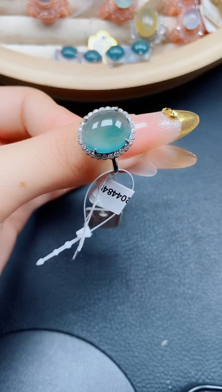 【闪购商品】翡翠戒指银S925镶嵌翡翠