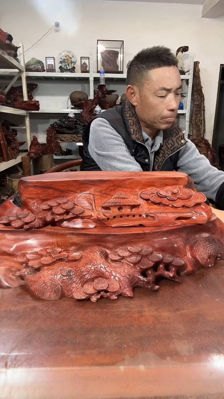 木石*秀红木随形创意底座yyds