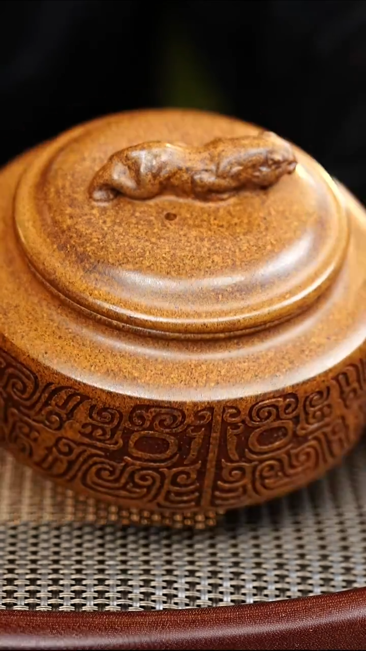 茶壶紫砂柴烧卧虎藏龙