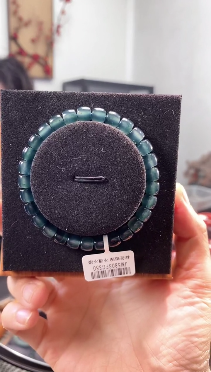 石英质玉手串未镶嵌至简FC350危地马拉蓝翡直切6mm