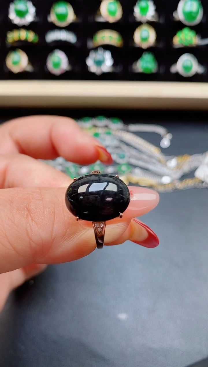 【闪购商品】翡翠戒指银S925镶嵌508508