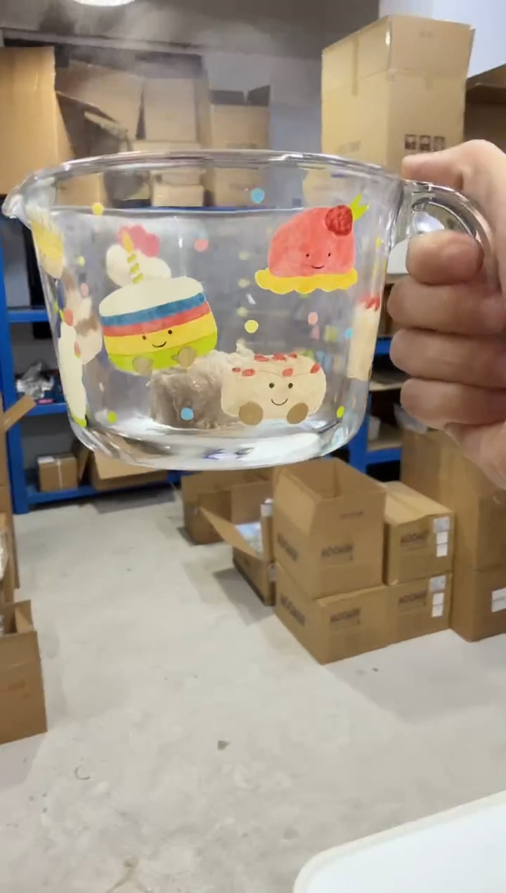 瓷片蛋糕派对玻璃量杯500ml