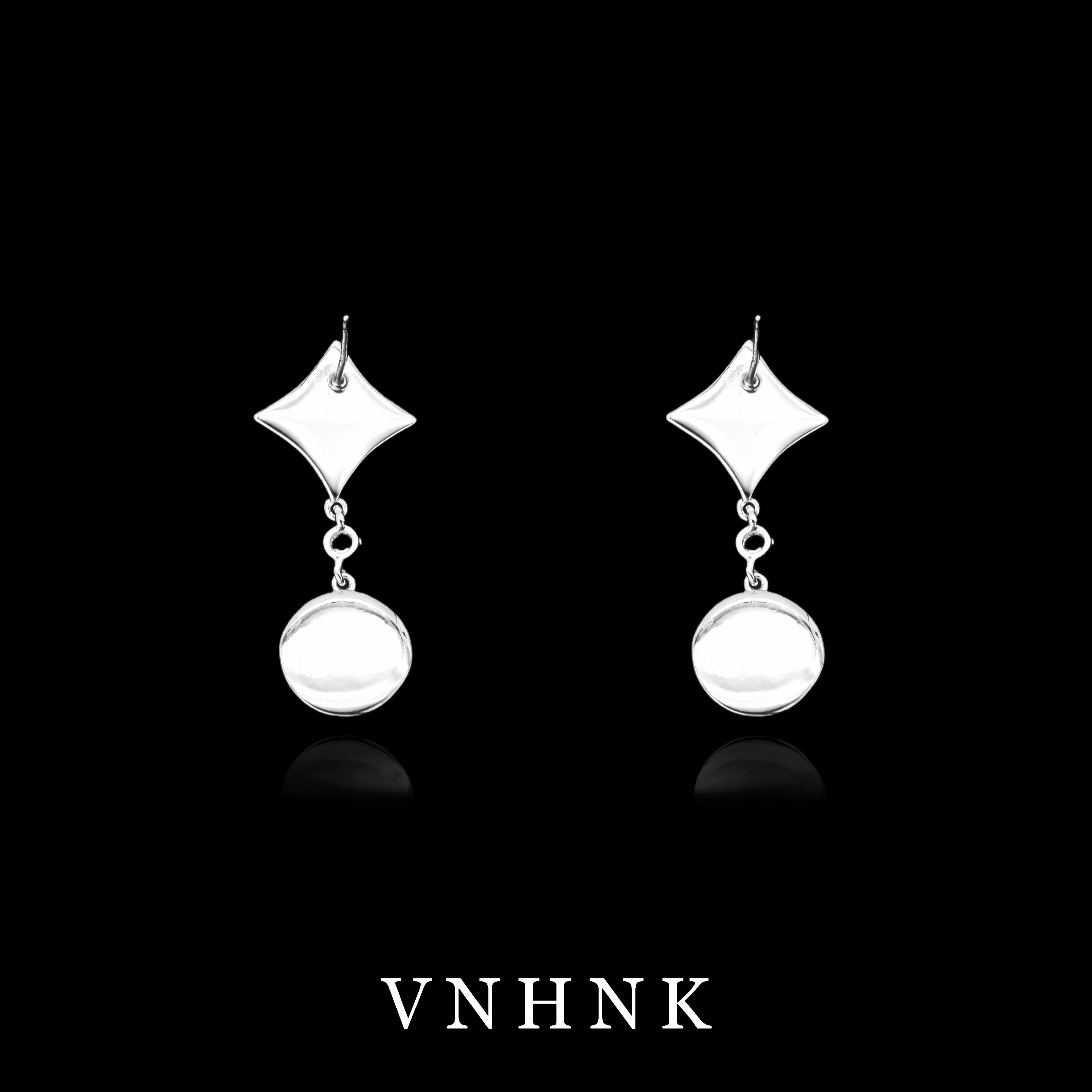 铜合金合成锆石耳饰 美可儿   T725    银色小众百搭耳环